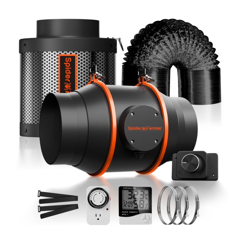 Spider Farmer 6-inch inline fan kits with speed controller for precise indoor ventilation