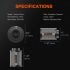 Detailed specifications of a 4-inch carbon filter, highlighting dimensions, material quality, and filtration capacity for indoor gardening