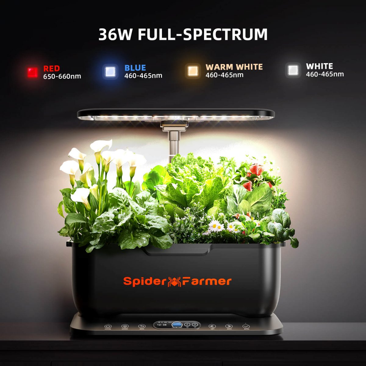 Spider farmer smart g12 Hydroponics Growing System indoor garden light .