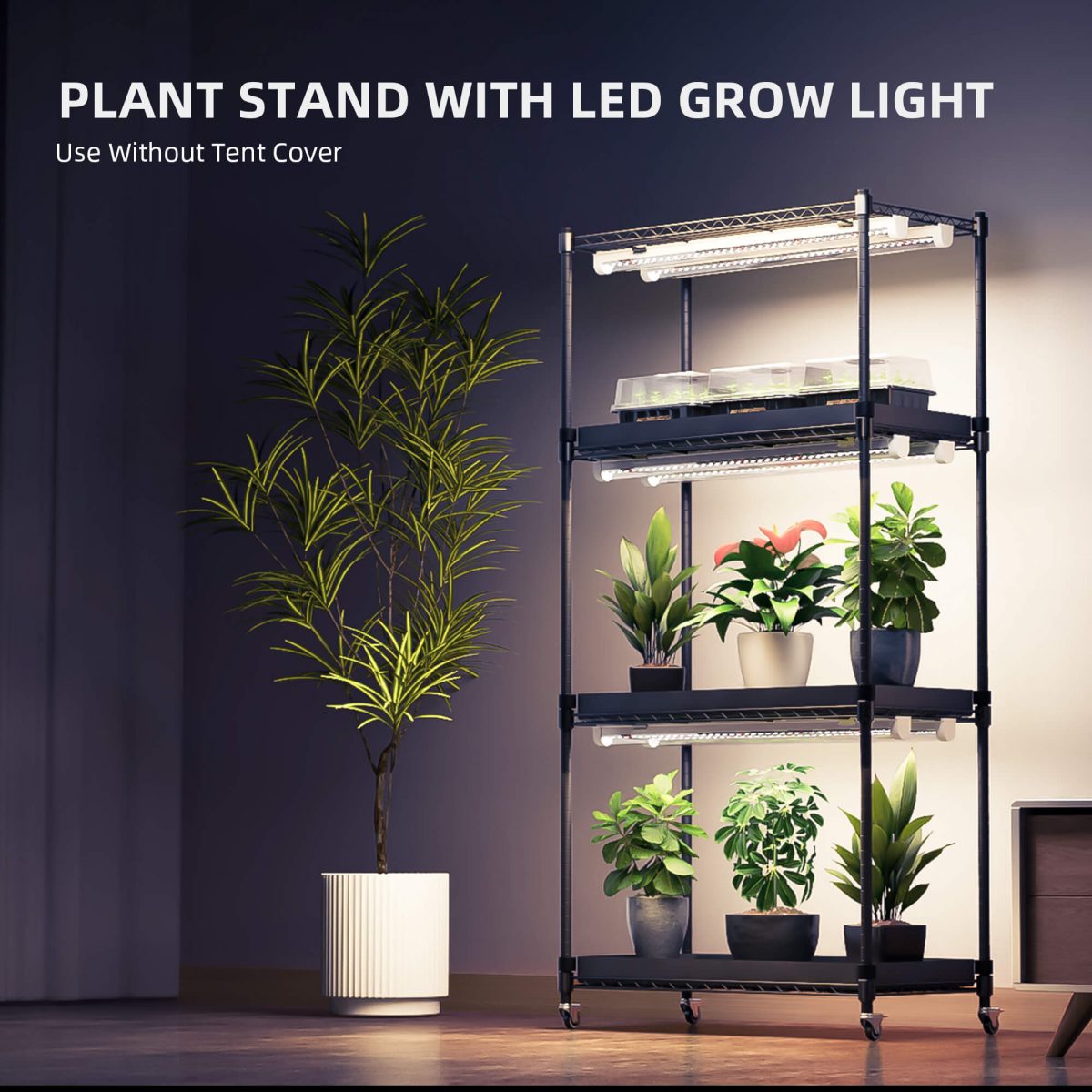 spider farmer plant stand with grow lights 108w LED