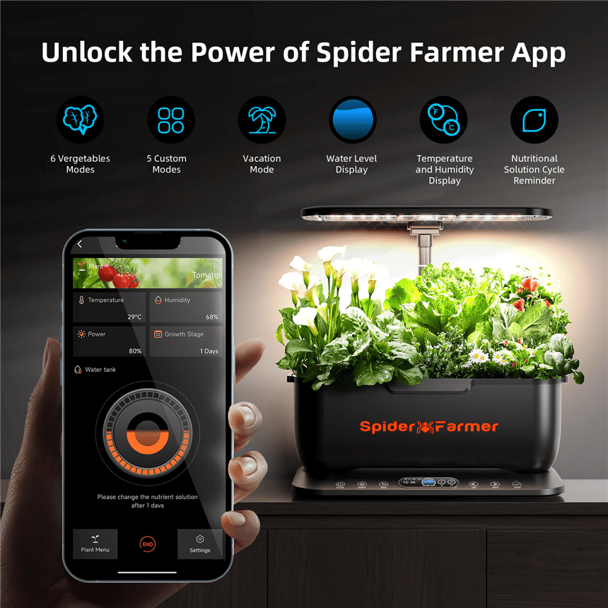 Make the Best Hydroponic Indoor Garden with Spider Farmer SmartG12 Hydroponics Growing System